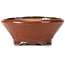 Round red brown bonsai pot by Bonsai - 130 x 130 x 50 mm