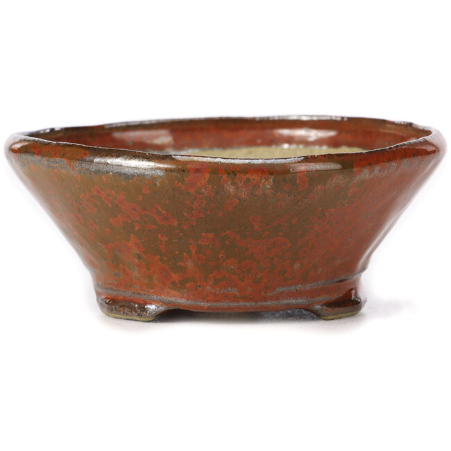 Runde rotbraune Bonsaischale von Bonsai - 130 x 130 x 50 mm