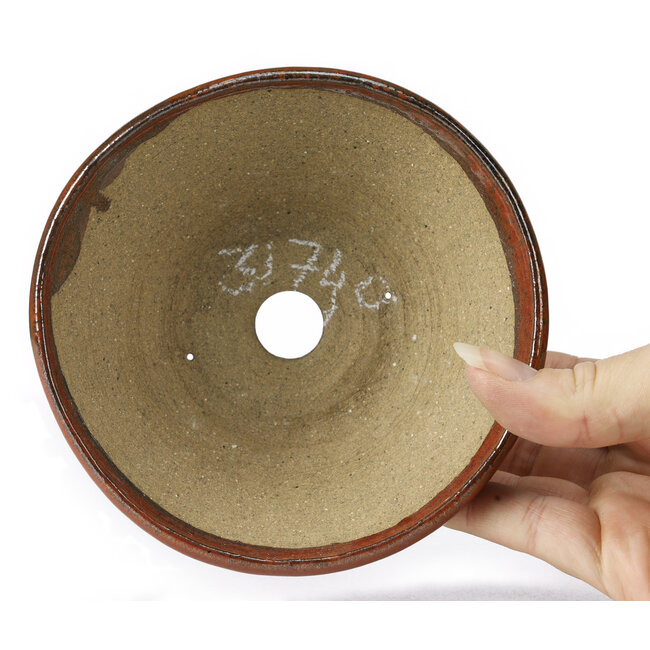 Pot à bonsaï rond brun rouge par Bonsai - 130 x 130 x 50 mm