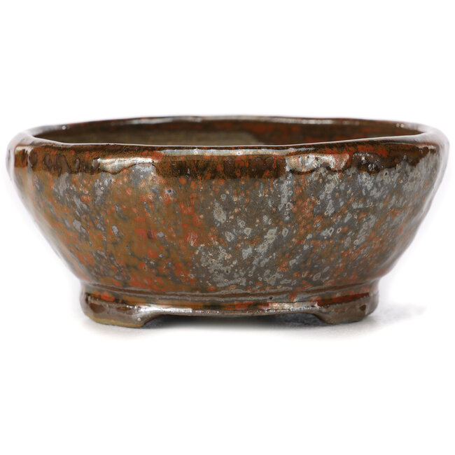 Runde rotbraune Bonsaischale von Bonsai - 115 x 115 x 50 mm