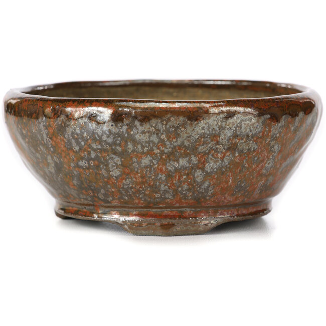 Runde rotbraune Bonsaischale von Bonsai - 115 x 115 x 50 mm