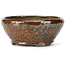 Round red brown bonsai pot by Bonsai - 115 x 115 x 50 mm