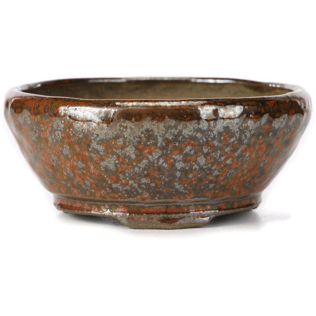 Pot à bonsaï rond brun rouge par Bonsai - 115 x 115 x 50 mm