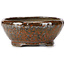 Round red brown bonsai pot by Bonsai - 115 x 115 x 50 mm