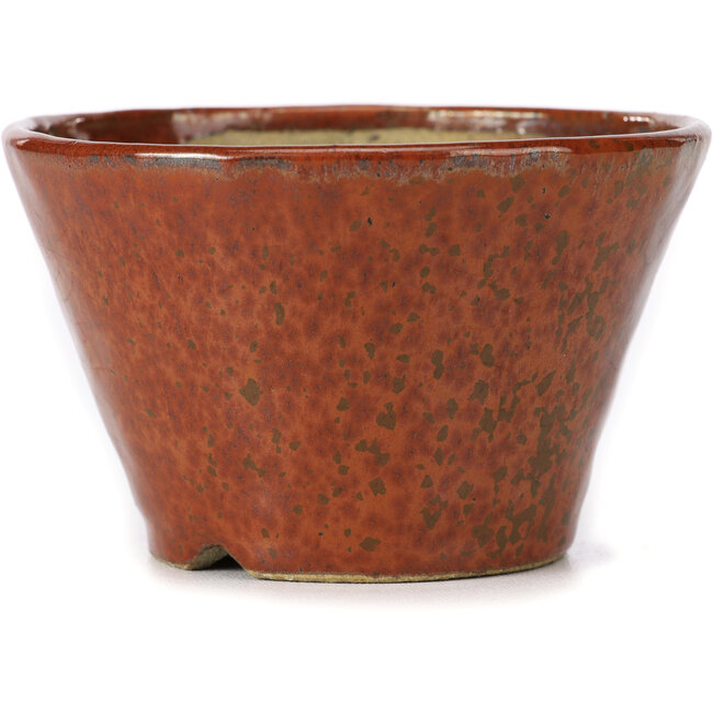 Runde rotbraune Bonsaischale von Bonsai - 105 x 105 x 65 mm