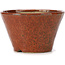 Round red brown bonsai pot by Bonsai - 105 x 105 x 65 mm