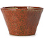 Round red brown bonsai pot by Bonsai - 105 x 105 x 65 mm