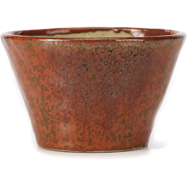 Pot à bonsaï rond brun rouge par Bonsai - 105 x 105 x 65 mm