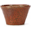 Round red brown bonsai pot by Bonsai - 105 x 105 x 65 mm