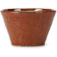 Round red brown bonsai pot by Bonsai - 105 x 105 x 65 mm