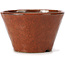 Round red brown bonsai pot by Bonsai - 105 x 105 x 65 mm