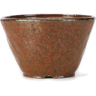 Bonsai 110 mm round red brown bonsai pot by Bonsai, Japan