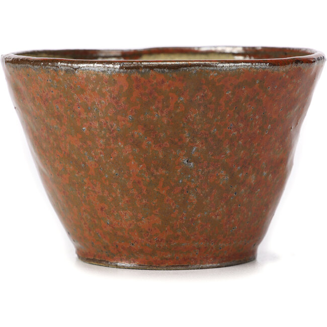 Round red brown bonsai pot by Bonsai - 110 x 110 x 70 mm