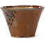 Vaso per bonsai rotondo rosso marrone di Bonsai - 110 x 110 x 70 mm