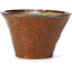 Vaso per bonsai rotondo rosso marrone di Bonsai - 110 x 110 x 70 mm