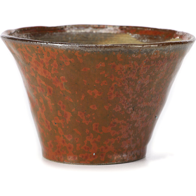 Vaso per bonsai rotondo rosso marrone di Bonsai - 110 x 110 x 70 mm