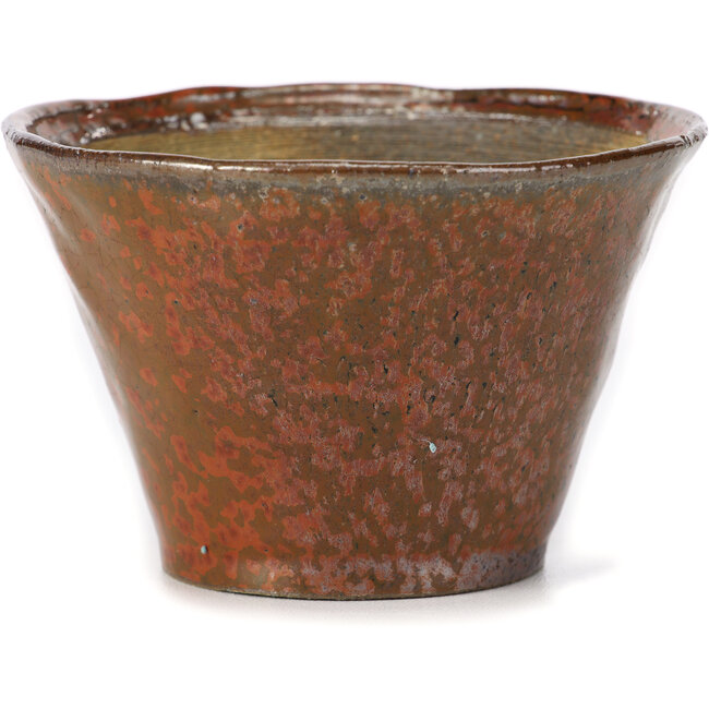 Pot à bonsaï rond brun rouge par Bonsai - 110 x 110 x 70 mm