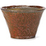 Round red brown bonsai pot by Bonsai - 110 x 110 x 70 mm