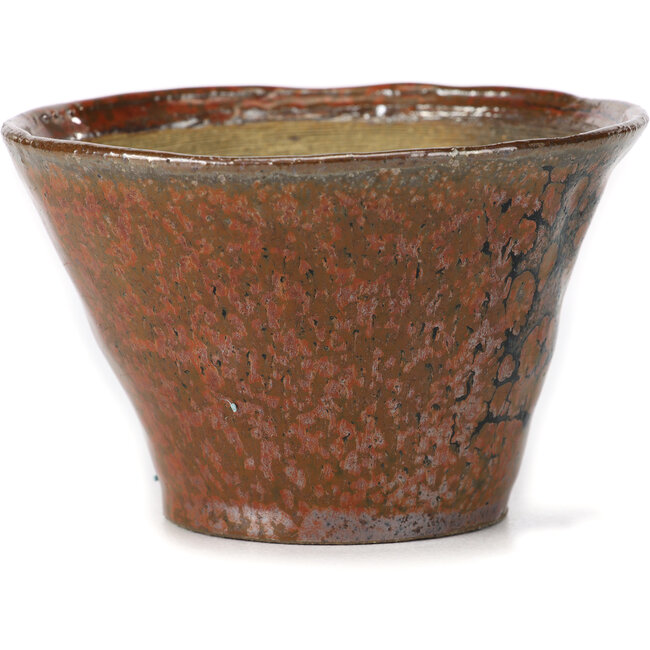 Ronde roodbruine bonsaipot van Bonsai - 110 x 110 x 70 mm