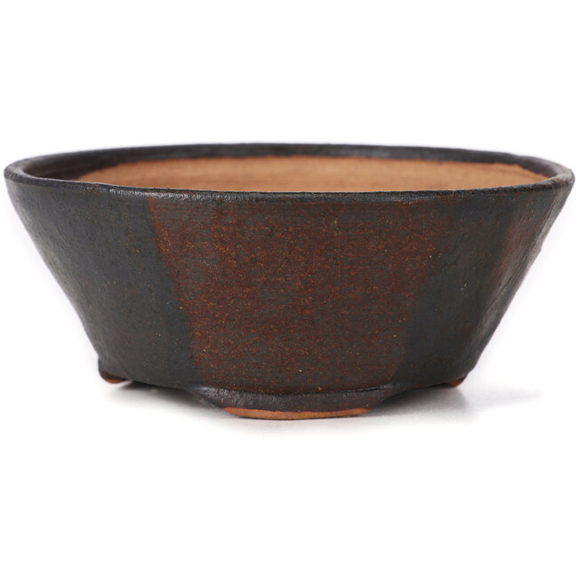 Round brown bonsai pot by Bonsai - 115 x 115 x 50 mm