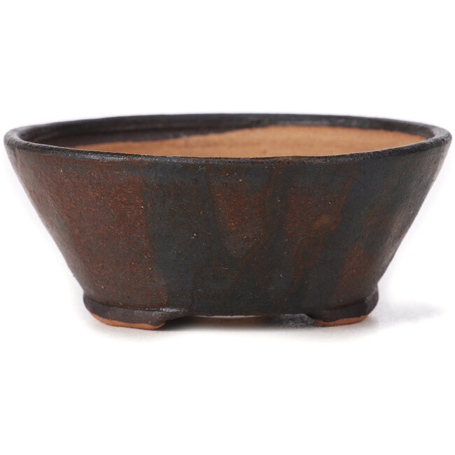 Maceta de bonsái marrón redonda de Bonsai - 115 x 115 x 50 mm