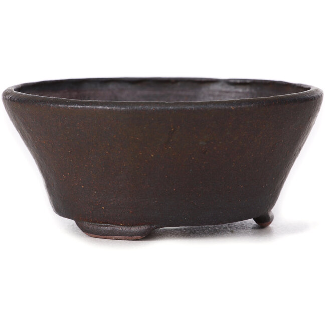 Ronde bruine bonsaipot van Bonsai - 120 x 120 x 50 mm