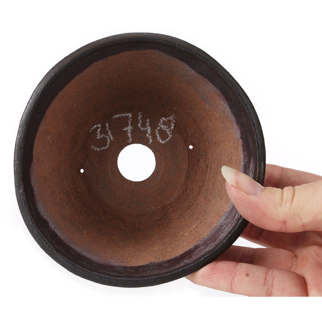 Runde braune Bonsaischale von Bonsai - 120 x 120 x 50 mm