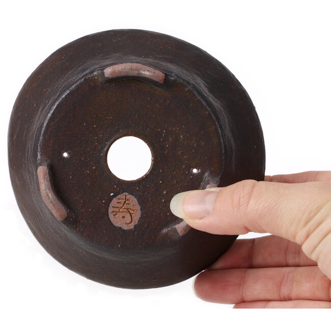 Pot à bonsaï rond marron par Bonsai - 120 x 120 x 50 mm