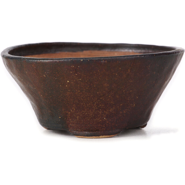 Ronde bruine bonsaipot van Bonsai - 120 x 120 x 55 mm