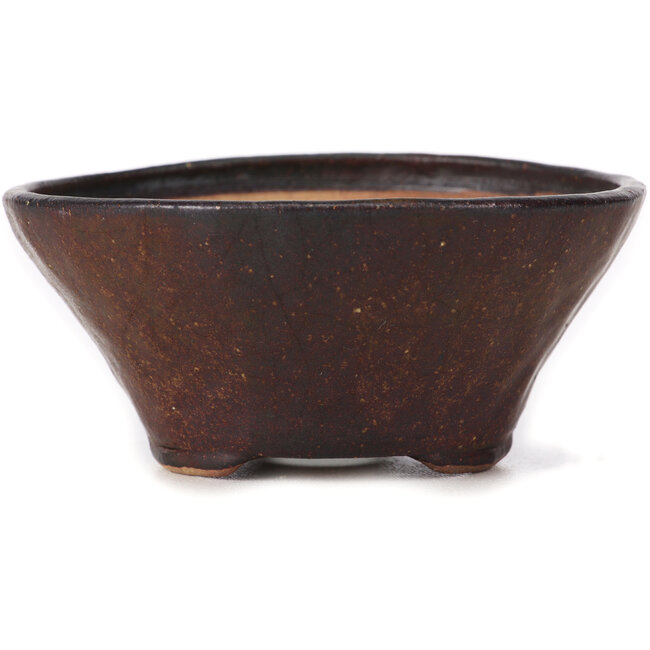 Vaso bonsai rotondo marrone di Bonsai - 120 x 120 x 55 mm