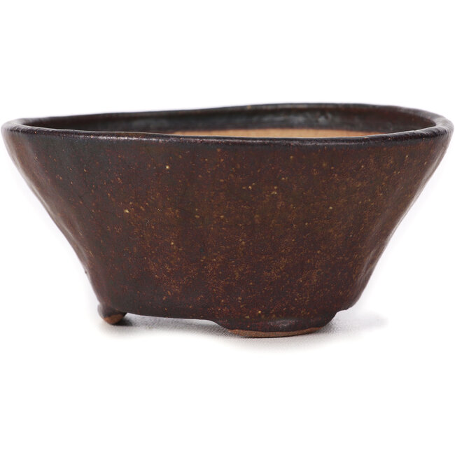 Vaso bonsai rotondo marrone di Bonsai - 120 x 120 x 55 mm