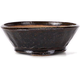 Bonsai 115 mm round brown bonsai pot by Bonsai, Japan