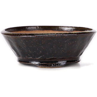 Bonsai Pot à bonsaï rond marron de 115 mm par Bonsai, Japon