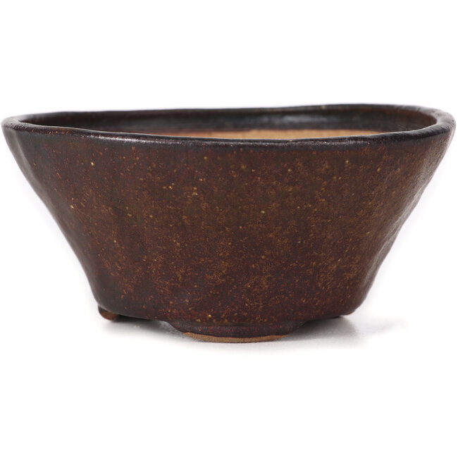 Vaso bonsai rotondo marrone di Bonsai - 120 x 120 x 55 mm