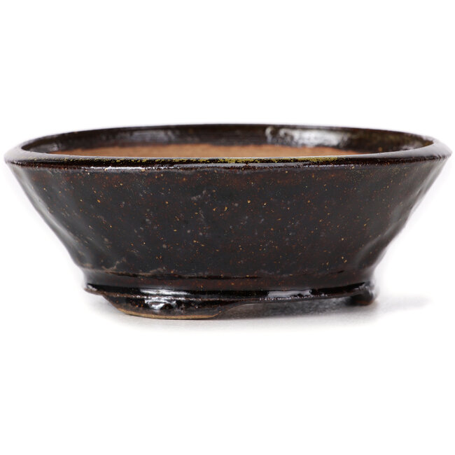 Vaso bonsai rotondo marrone di Bonsai - 115 x 115 x 45 mm