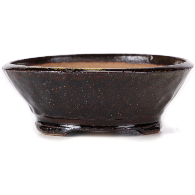 Round brown bonsai pot by Bonsai - 115 x 115 x 45 mm