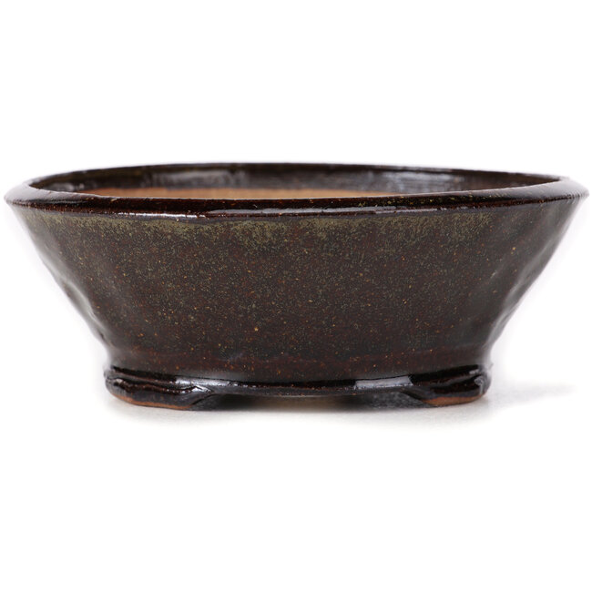 Runde braune Bonsaischale von Bonsai - 115 x 115 x 45 mm
