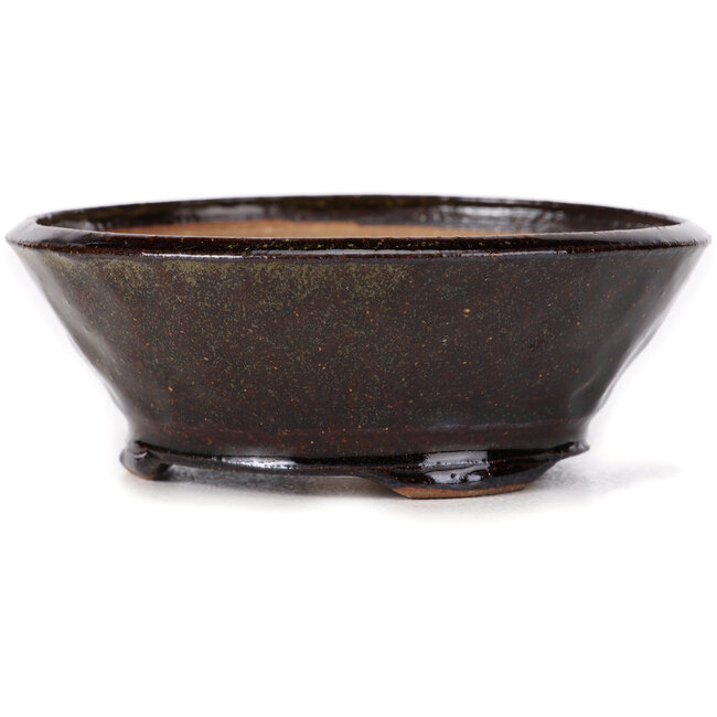 Pot à bonsaï rond marron par Bonsai - 115 x 115 x 45 mm