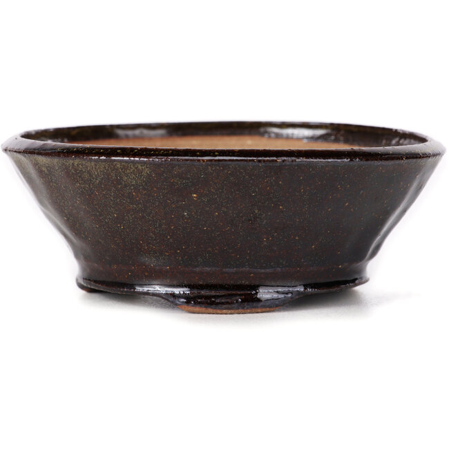 Pot à bonsaï rond marron par Bonsai - 115 x 115 x 45 mm