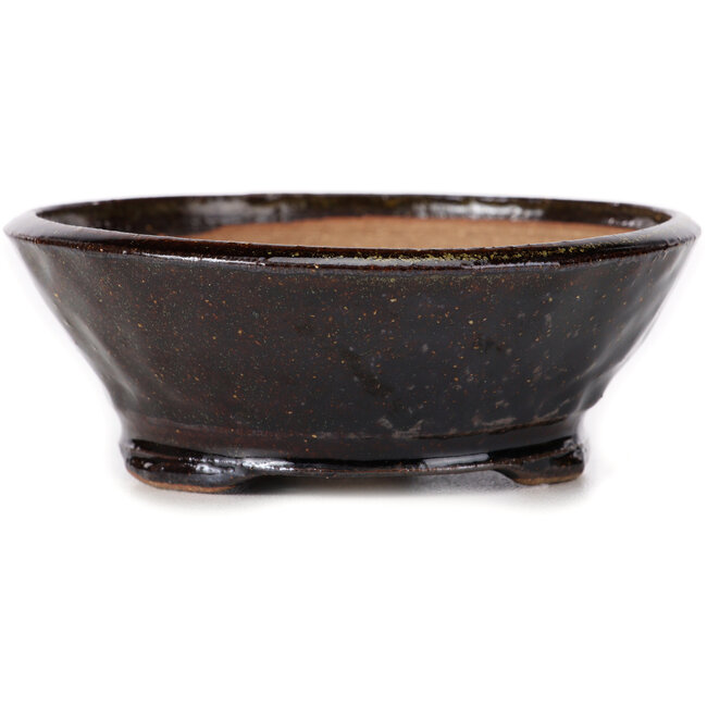 Maceta de bonsái marrón redonda de Bonsai - 115 x 115 x 45 mm