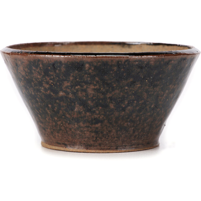 Round brown bonsai pot by Bonsai - 110 x 110 x 50 mm
