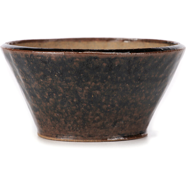 Ronde bruine bonsaipot van Bonsai - 110 x 110 x 50 mm