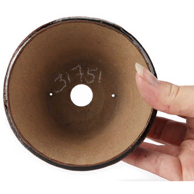 Pot à bonsaï rond marron par Bonsai - 110 x 110 x 50 mm