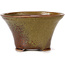 Pot à bonsaï rond vert et marron par Bonsai - 115 x 115 x 65 mm