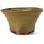 Round green and brown bonsai pot by Bonsai - 115 x 115 x 65 mm