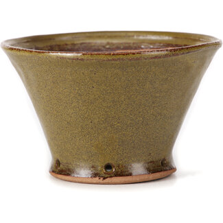 Bonsai Pot à bonsaï vert rond de 115 mm par Bonsai, Japon