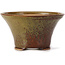 Pot à bonsaï rond vert et marron par Bonsai - 115 x 115 x 65 mm