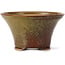 Round green and brown bonsai pot by Bonsai - 115 x 115 x 65 mm