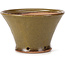 Pot à bonsaï rond vert par Bonsai - 115 x 115 x 70 mm