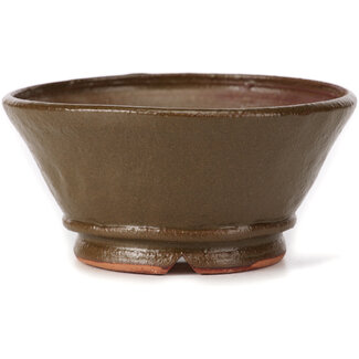 Bonsai 120 mm round green bonsai pot by Bonsai, Japan